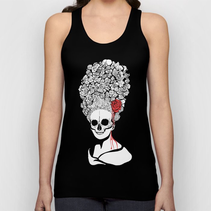 Skull and flower Tank Top