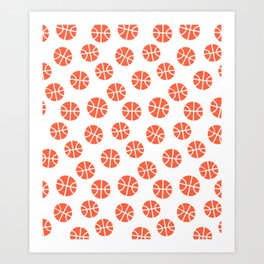 Basketball Pattern Art Print