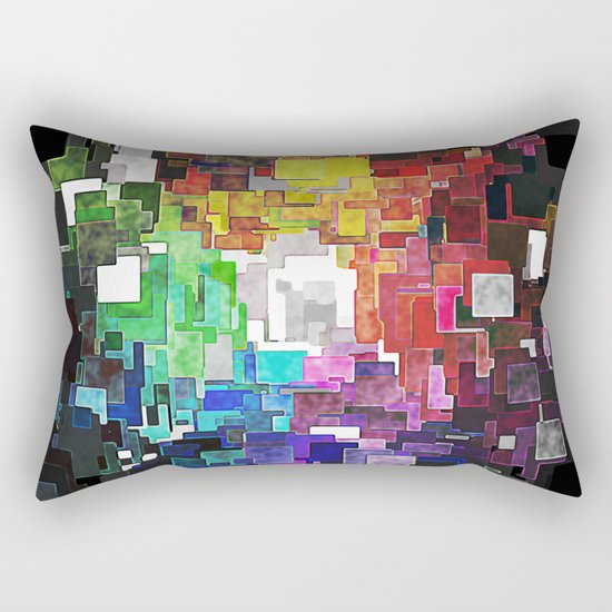 Spectral Geometric Abstract Rectangular Pillow