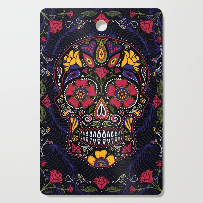 Day of the Dead Sugar Skull Cutting Board