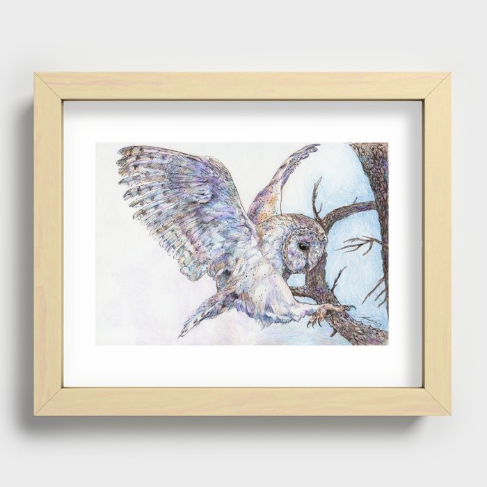 Barn Owl Recessed Framed Print