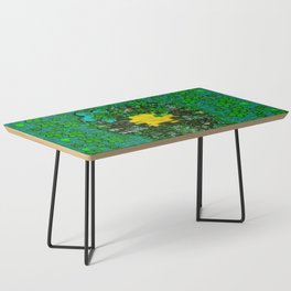 floral moon in the big green shimmering forest Coffee Table