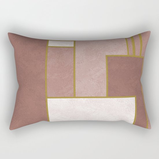 ABSTRACT GEOMETRIC 02 (marble) Rectangular Pillow