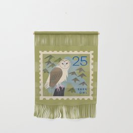 Barn Owl Postage Stamp Wall Hanging