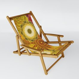Yellow Orange Mandala Meditation pattern Art Design Sling Chair