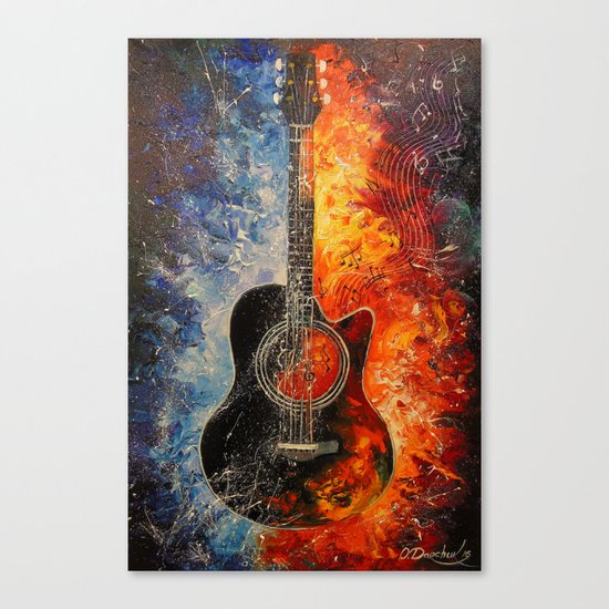 The rhythms of the guitar Canvas Print