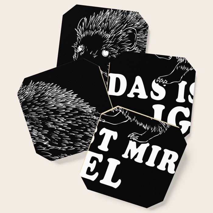 Witziger Igel Spruch Das ist mir Igel Braunbrust Coaster by