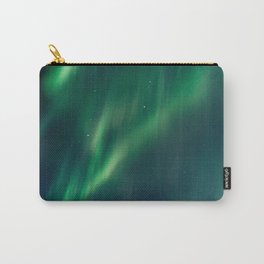 Northern Lights in Saariselkä | Winter Night in Lapland Art Print | Astro Landscape Travel Photography Carry-All Pouch