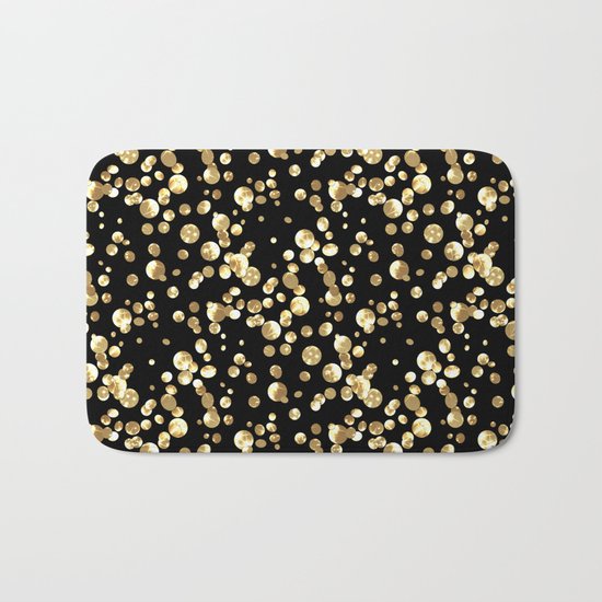 Golden confetti. Brilliant . Bath Mat