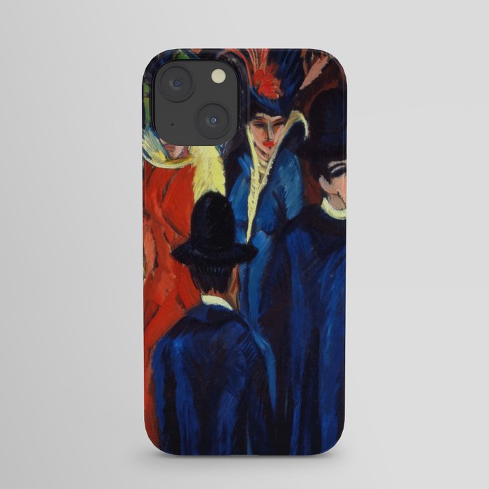 Berlin Strassenszene, Berlin Street Scene, 1913-1914 by Ernst Ludwig Kirchner iPhone Case