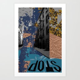 Trees, Water, & Cement Art Print