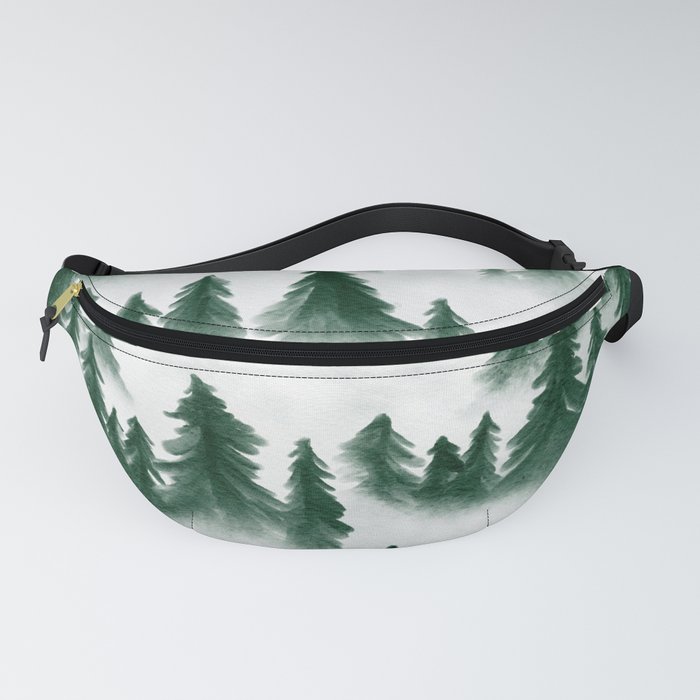 Green Forest Cover in Mist Wanderlust Nature Fanny Pack