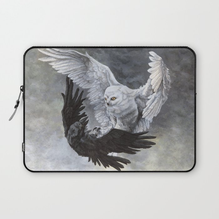 Yin Yang Owl and Raven Laptop Sleeve by Wailing Wizard | Society6