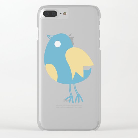 Cute Birds Pattern Clear iPhone Case