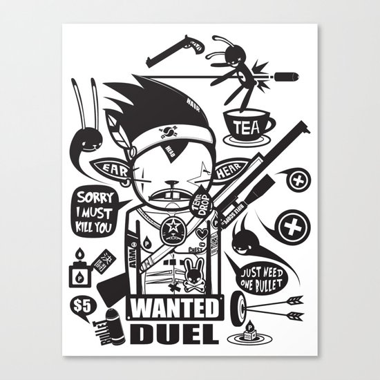 SORRY I MUST KILL YOU ! - DUEL Canvas Print
