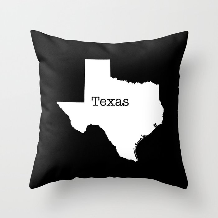 Texas State Outline Throw Pillow By Brucestanfield Society6