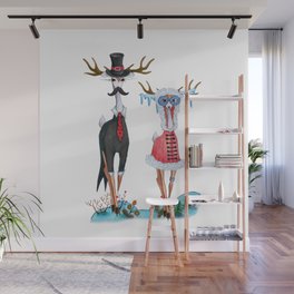 Fashion Christmas Deer 6 Wall Mural