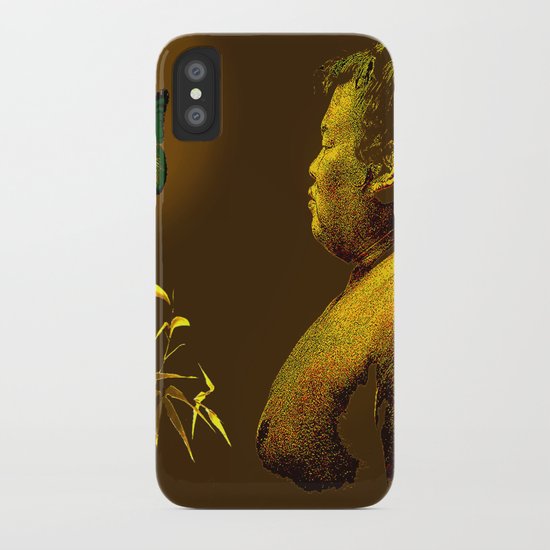The short-lived life of the butterfly and the sumo wrestler iPhone Case