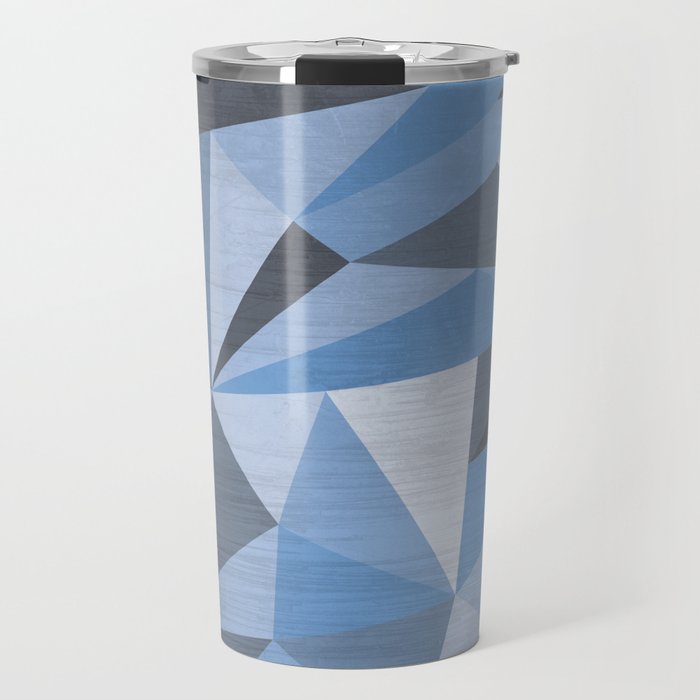 Textured Triangles Travel Mug
