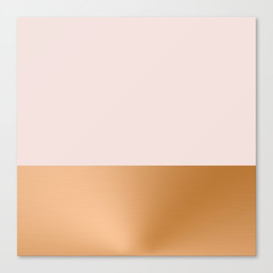 Blush Pink and Copper Canvas Print