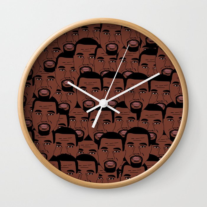 KanyeWest Faces Wall Clock