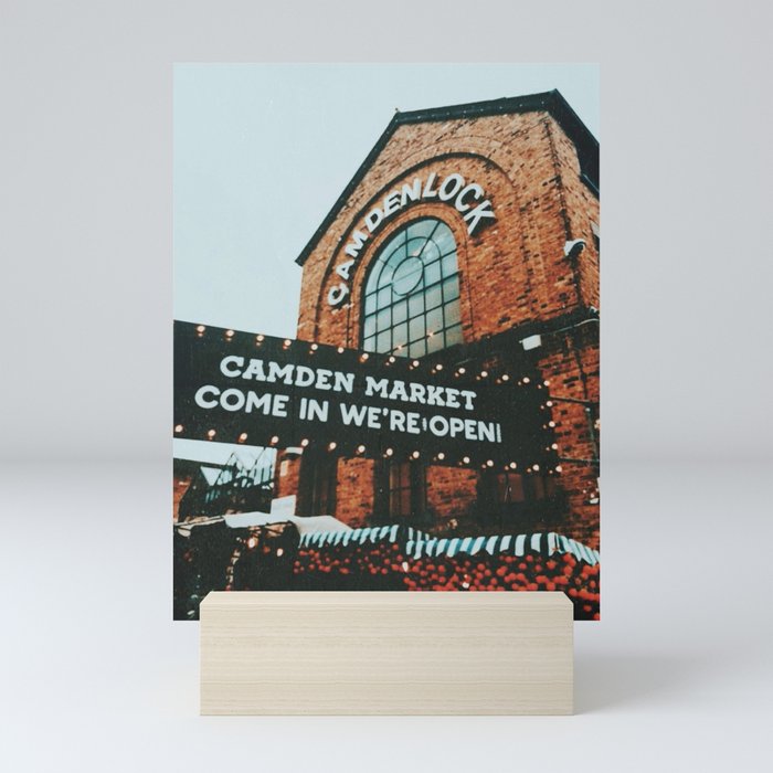 Gloomy day at Camden Lock Mini Art Print