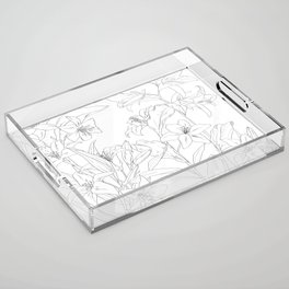 Graphic Lilies Acrylic Tray