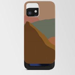 Minimalistic Bohemian Landscape in Muted Earthy Colors iPhone Card Case