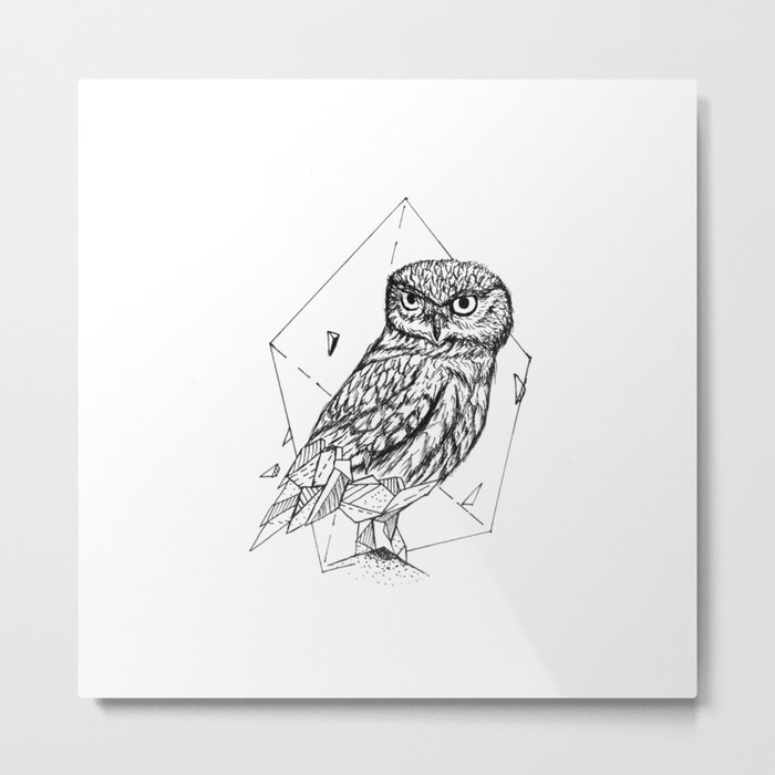 Geometric Season1:9 Owl Metal Print