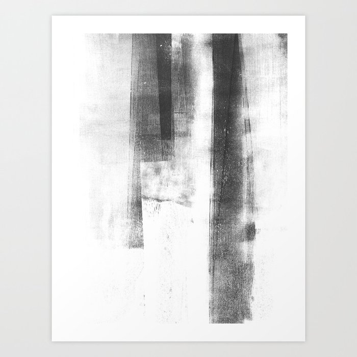 Black And White Minimalist Geometric Abstract Painting Structure Art Print By Mininst Society6