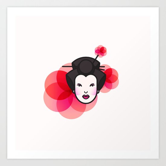 Geisha Icon Art Print