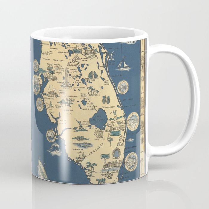 old florida map Coffee Mug