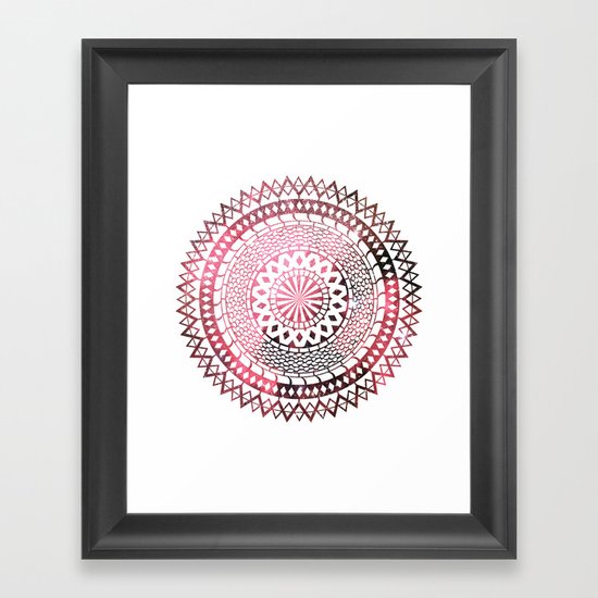 Nebula Snake Mandala Framed Art Print