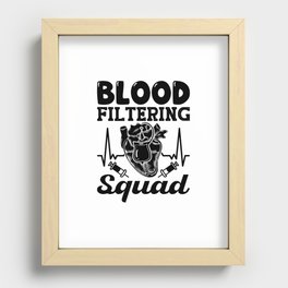 Blood Filtering Squad Nephrology Dialysis Nurse Recessed Framed Print