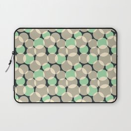 SOFT FOCUS RETRO ABSTRACT in GREEN AND GRAY ON BLACK Laptop Sleeve