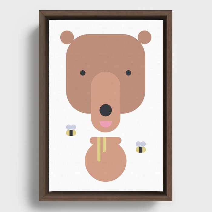 Honey Bear Framed Canvas