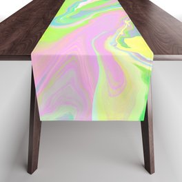 Neon Marble - Bright, Rainbow, Unicorn, Iridescent Table Runner
