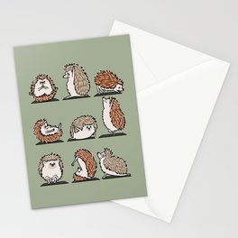 Hedgehog Yoga Stationery Card