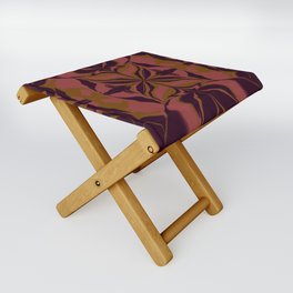 Fashionista Coral and Brown  Folding Stool