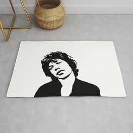 BEAUTIFUL CHRISTMAS GIFTS OF Sir Michael Philip "Mick" JaggerBlack White Face, Music, Art Rug | Leggings, Musicthemegifts, Ipadcovers, Iphonecovers, Weddinggifts, Duvetcover, Facemask, Showercurtains, Musicposters, Christmasfacemask 