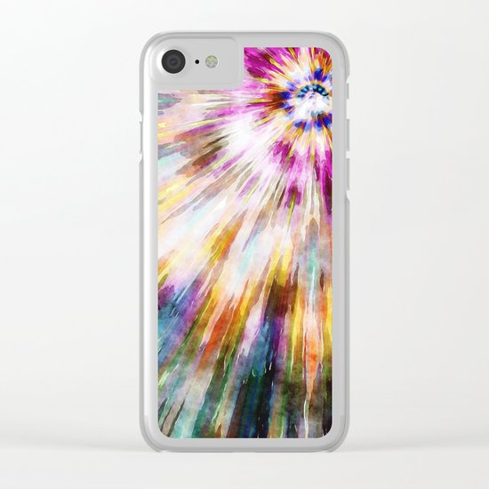 Vintage Tie Dye Clear iPhone Case