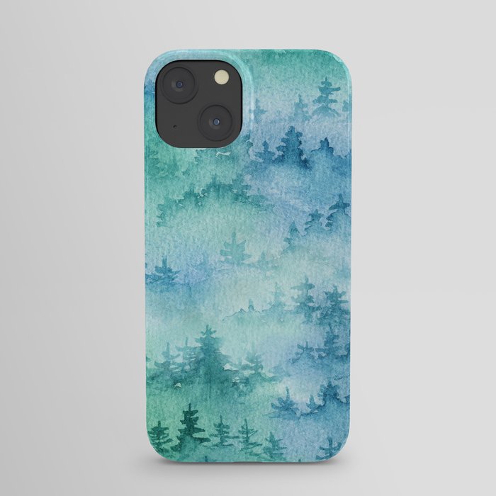 Watercolor Foggy Forest iPhone Case