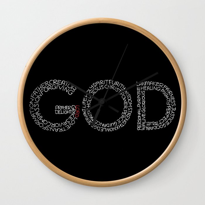 Typography: God Wall Clock