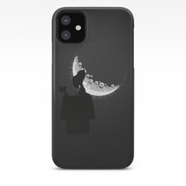 Looking the moon iPhone Case