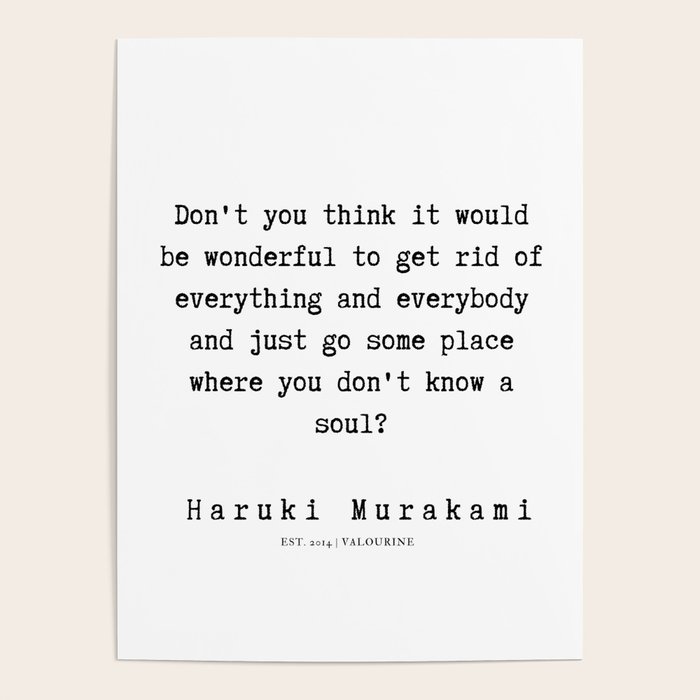 Quotes By Haruki Murakami 23 | Haruki Murakami Quotes | 190811 Poster By Quotes And Sayings | Society6