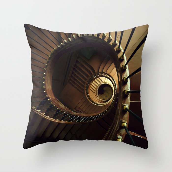 Chocolate spiral staircase Throw Pillow