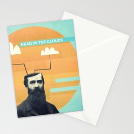 head in the clouds Stationery Cards