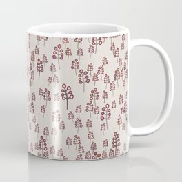 Red and tan hand drawn berries and branches Coffee Mug