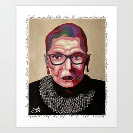 The Notorious RBG PAINTING Art Print
