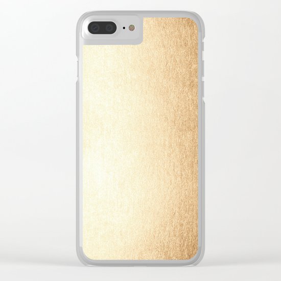 Simply Golden Copper Sun Clear iPhone Case